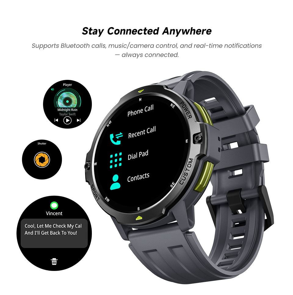 Smartwatch X - 2026 NIEUWE GPS Smart Horloge 1.46