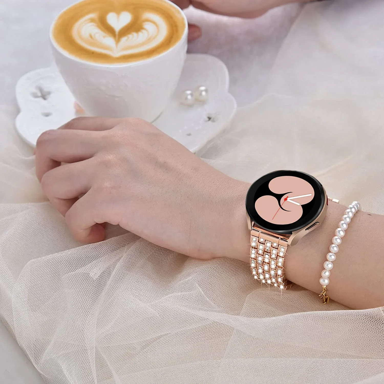 Titan Smartwatch Accessories - 20Mm 22Mm Diamant Band Voor Samsung