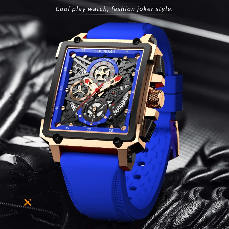 Lige Heren Sport Chronograaf P - Silicone Band Replacement recensie en prijs